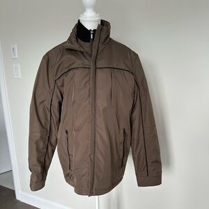 Brand NWT Medium Brown Britches Coat with removable Bib